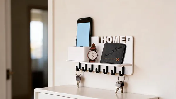 Arcylic_Wall_Mounted_Key_Holder_Organizer