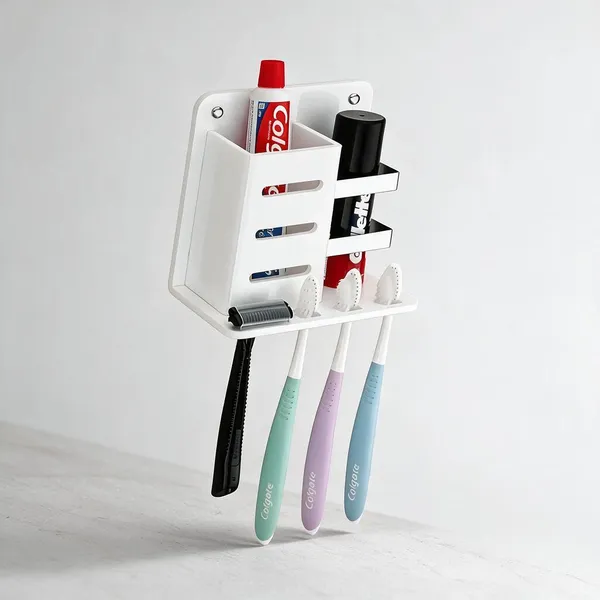 Arcylic_Wall_Mounted_Bathroom_Toothbrush_Holder