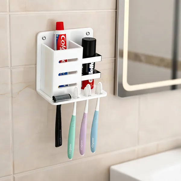 Arcylic_Wall_Mounted_Bathroom_Toothbrush_Holder