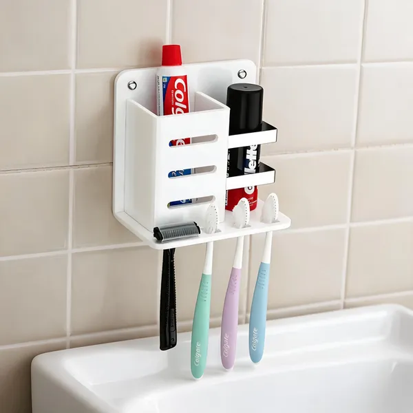 Arcylic_Wall_Mounted_Bathroom_Toothbrush_Holder