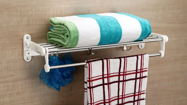 Arcylic_Wall_Mounted_Towel_Rack_With_Shelf