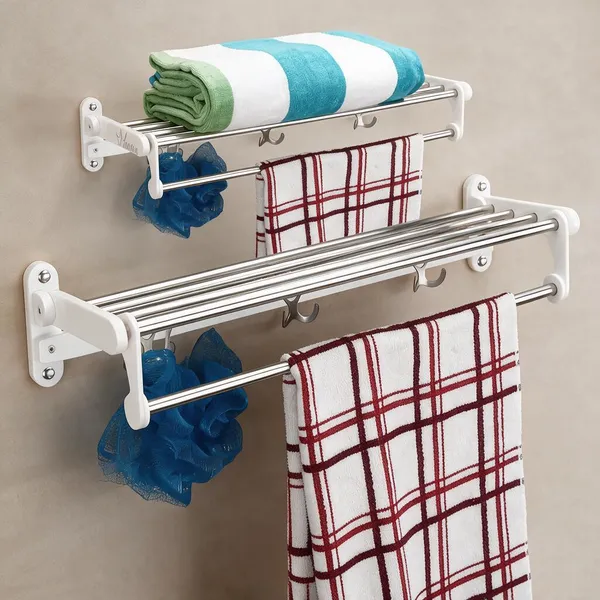 Arcylic_Wall_Mounted_Towel_Rack_With_Shelf