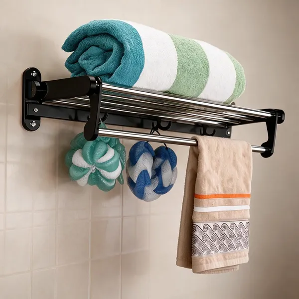 Arcylic_Wall_Mounted_Bathroom_Towel_Rack