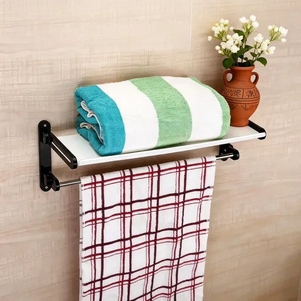Arcylic_Wall_Mounted_Towel_Rack_With_Shelf