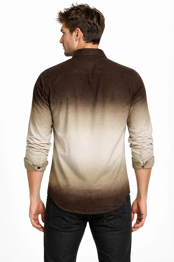 Brown_Gradient_Casual_Shirt_For_Men