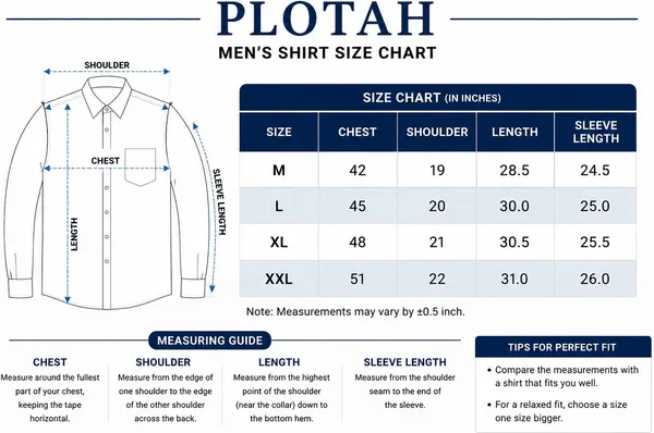 PLOTAH_Men_Striped_Casual_Blue,_White_Shirt_()