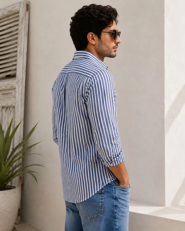 Blue_And_White_Striped_Regular_Fit_Casual_Shirt_For_Men