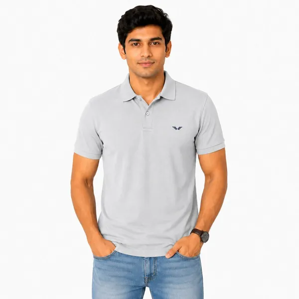 PLOTAH_Solid_Men_Polo_Neck_Grey_T-Shirt_()