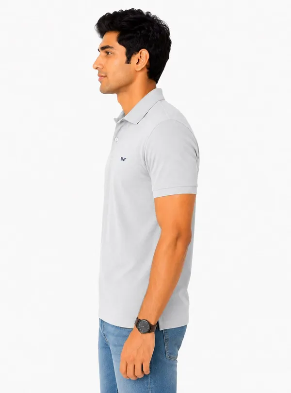 PLOTAH_Solid_Men_Polo_Neck_Grey_T-Shirt_()