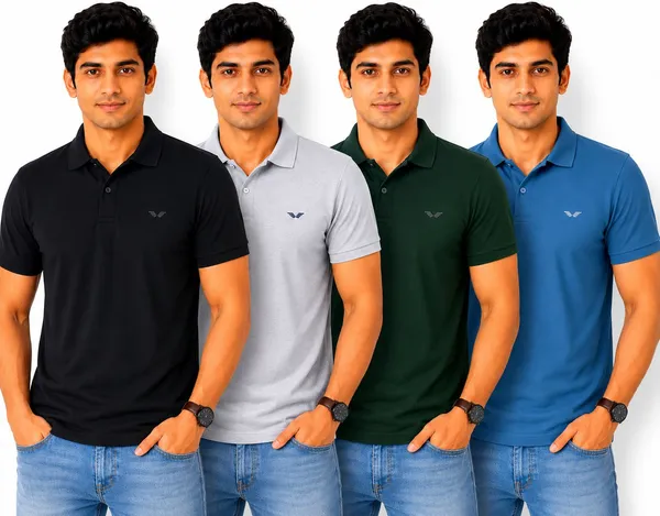 Multicolor_Polycotton_Solid_Polo_Neck_T-Shirt_Combo_For_Men