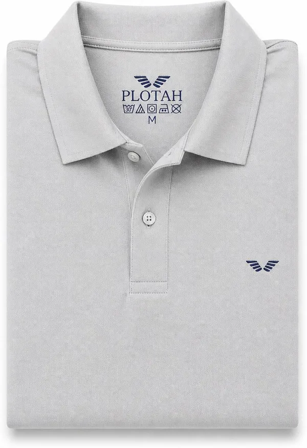 PLOTAH_Solid_Men_Polo_Neck_Grey,_Dark_Green_T-Shirt_()