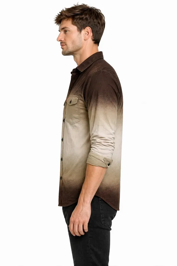 Brown_Gradient_Casual_Shirt_For_Men