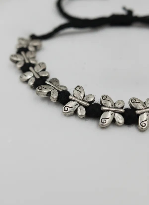 Black_Thread_Silver_Butterfly_Necklace_for_Women