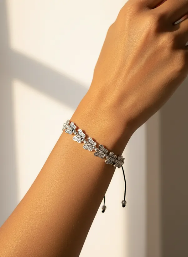 Silver_Finish_Butterfly_Adjustable_Bracelet_for_Women