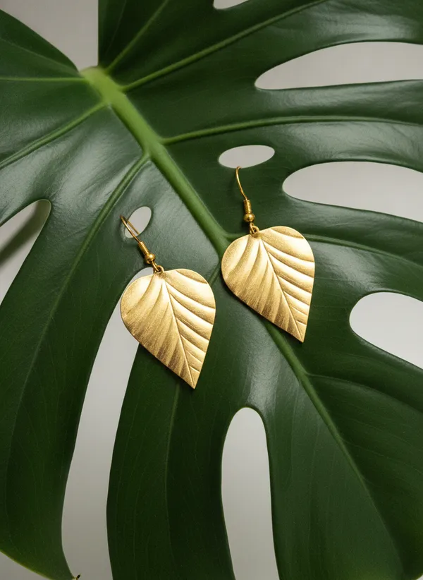 Gold_Tone_Leaf_Stud_Earrings_for_Women