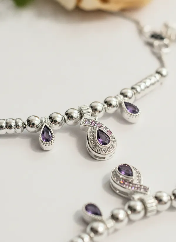 Silver_Stainless_Steel_Charm_Anklet_Set_for_Women