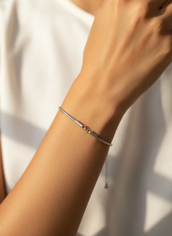 Silver-Tone_Snake_Chain_Anklet_for_Women