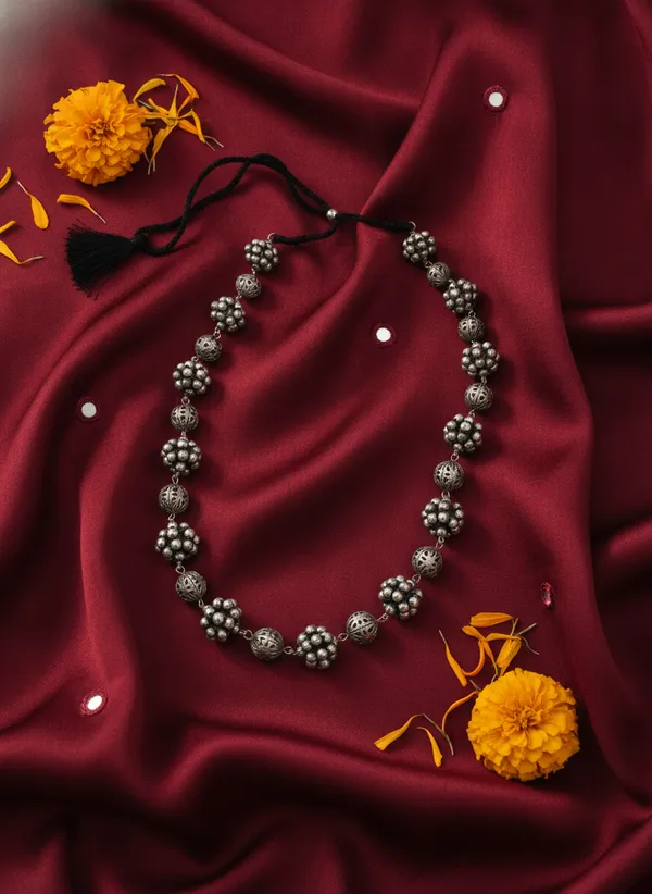 Silver_Oxidised_Beaded_Mala_for_Women