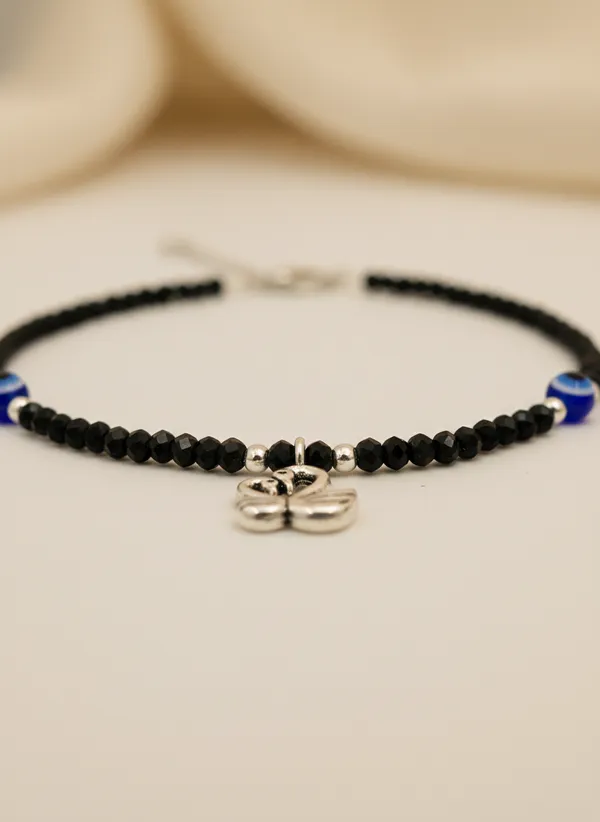 Black_Beaded_Butterfly_Charm_Anklet_for_Women