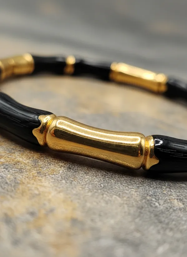 Black_And_Gold_Beaded_Bracelet_for_Men