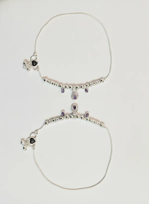 Silver_Stainless_Steel_Charm_Anklet_Set_for_Women