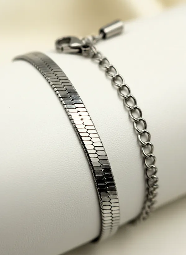 Silver_Tone_Snake_Chain_Anklet_For_Women