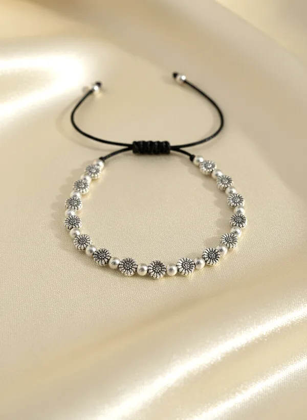 Silver_Finish_Adjustable_Beaded_Necklace_for_Women