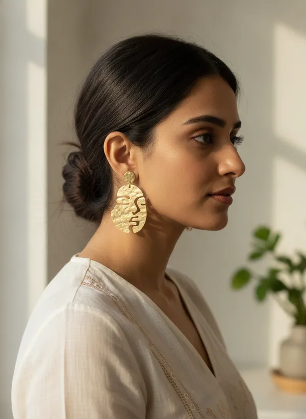 Gold_Tone_Textured_Statement_Earrings_for_Women