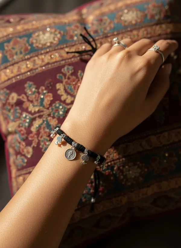Black_Thread_Charm_Necklace_For_Women