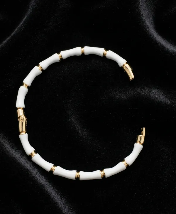 White_Stainless_Steel_Stretch_Bangle_for_Adults