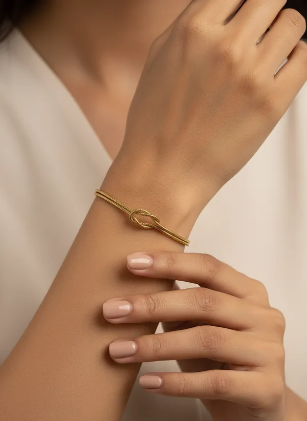 Gold_Tone_Knot_Bracelet_for_Women