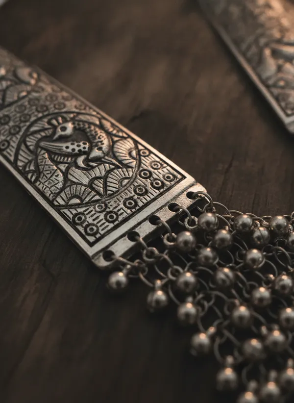 Silver_Oxidised_Statement_Necklace_for_Women