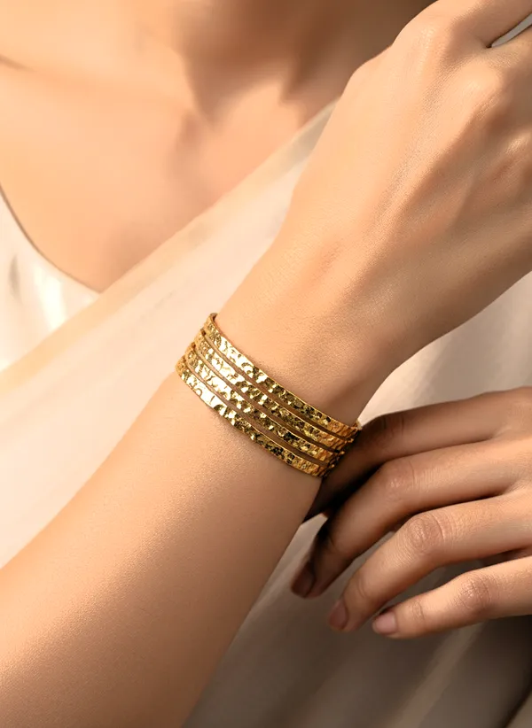 Gold_Tone_Textured_Cuff_Bracelet_for_Women