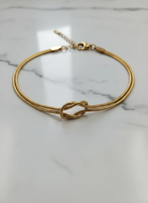 Gold_Tone_Knot_Bracelet_for_Women