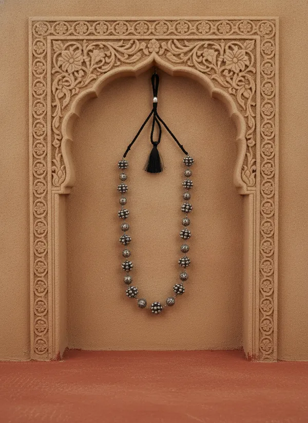 Silver_Oxidised_Beaded_Mala_for_Women