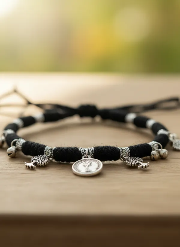 Black_Thread_Charm_Necklace_For_Women