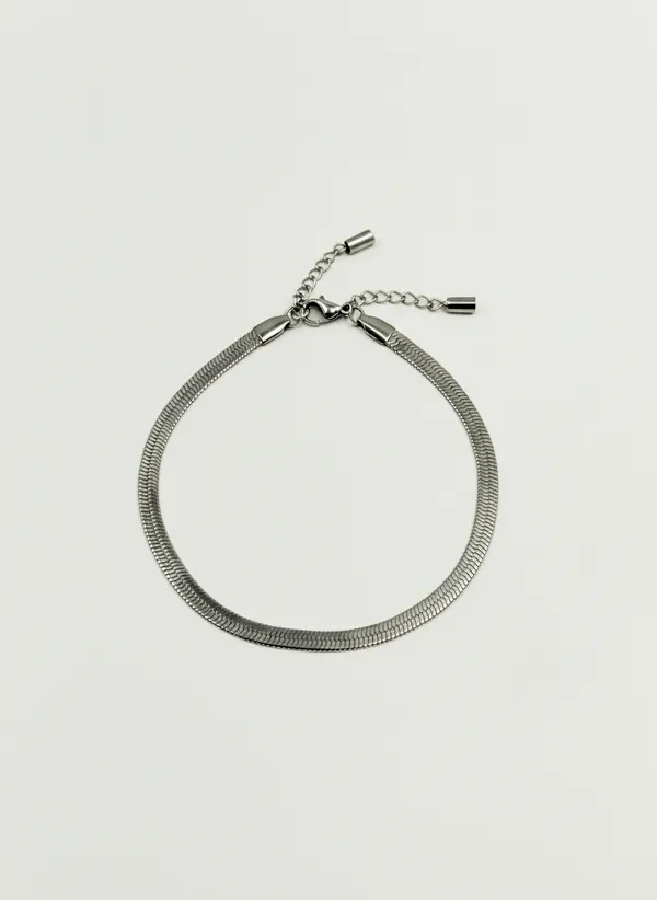 Silver_Tone_Snake_Chain_Anklet_For_Women