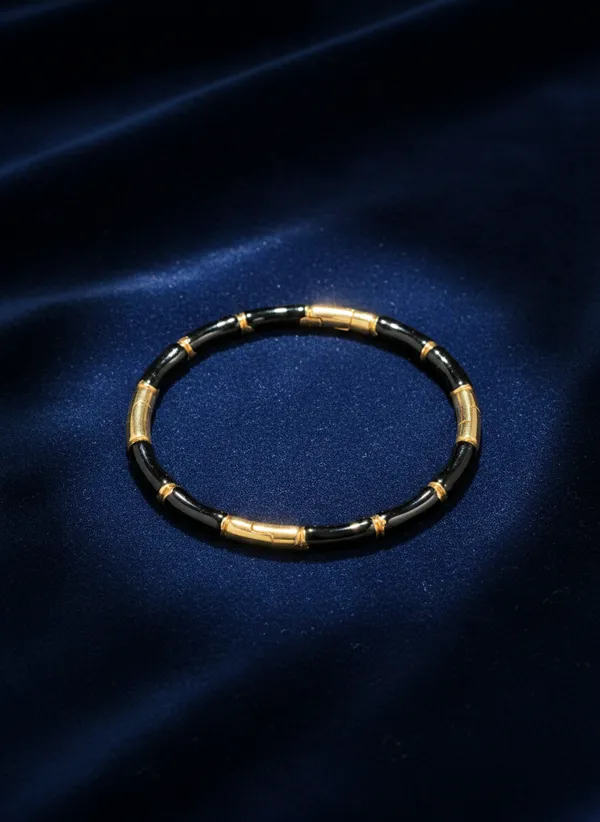 Black_And_Gold_Beaded_Bracelet_for_Men