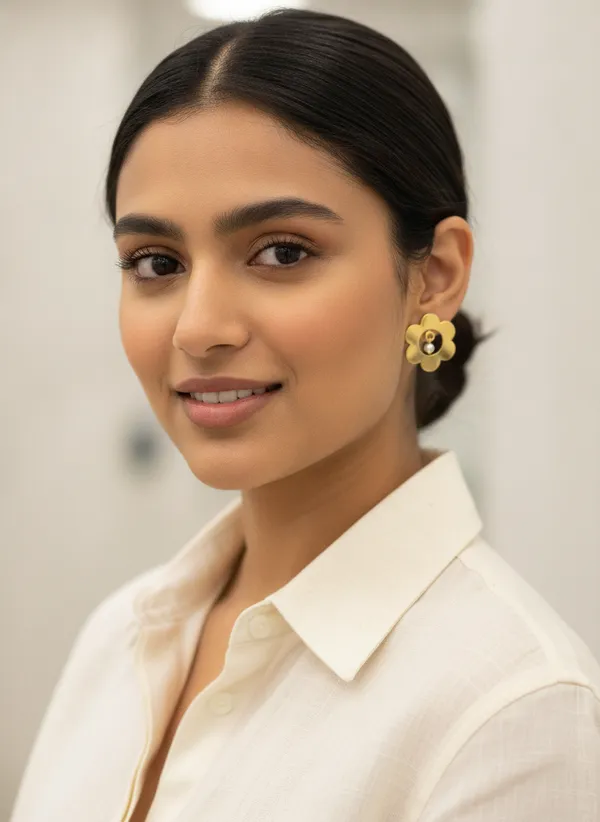 Gold_Tone_Floral_Pearl_Drop_Stud_Earrings_for_Women