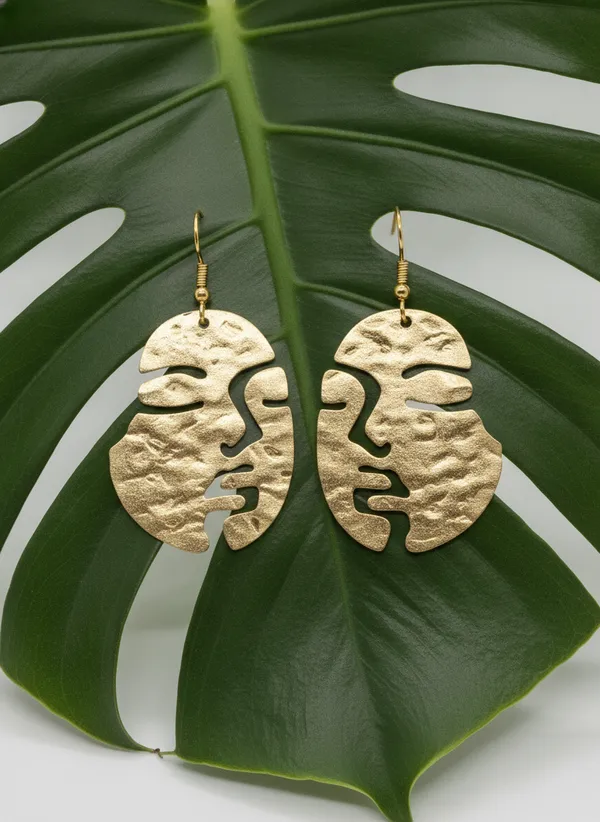 Gold_Tone_Textured_Statement_Earrings_for_Women
