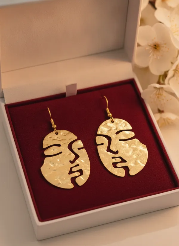 Gold_Tone_Textured_Statement_Earrings_for_Women