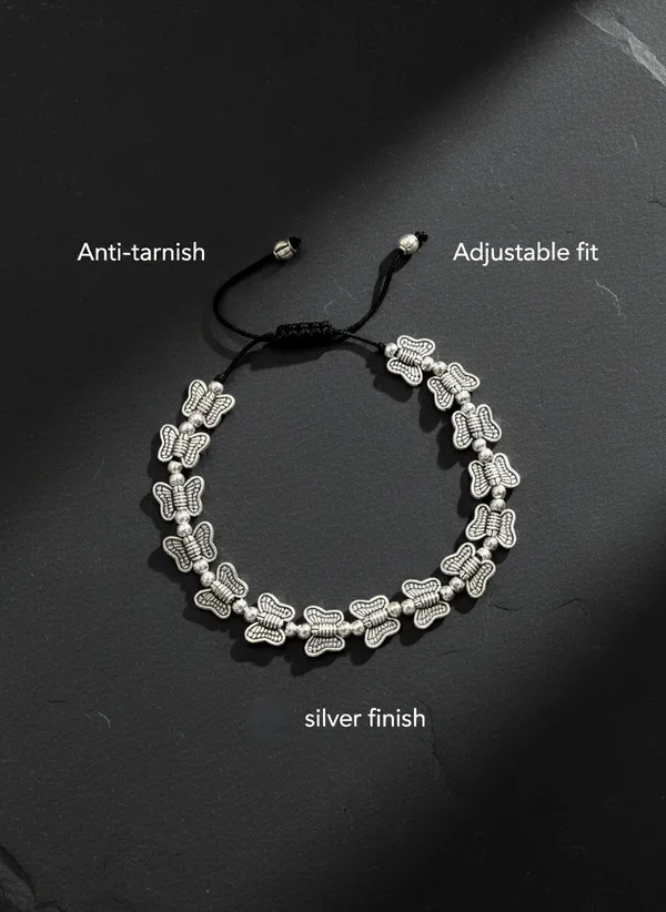 Silver_Finish_Butterfly_Adjustable_Bracelet_for_Women