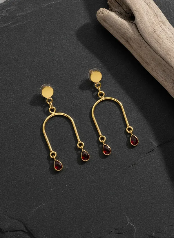 Gold_Tone_Red_Stone_Drop_Earrings_for_Women