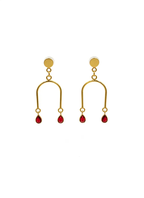 Gold_Tone_Red_Stone_Drop_Earrings_for_Women