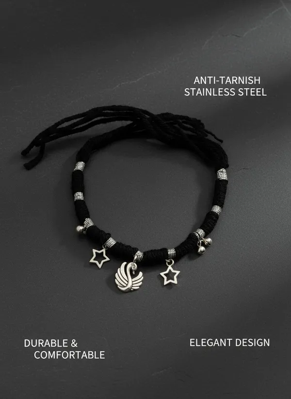 Black_Stainless_Steel_Star_Charm_Necklace_for_Women