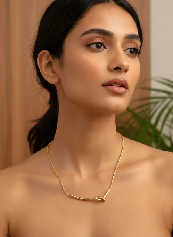 Gold-Tone_Metal_Loop_Pendant_Necklace_for_Women