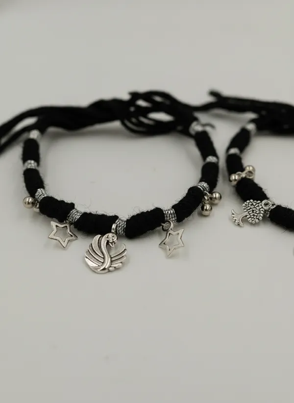 Black_Stainless_Steel_Thread_Bracelet_Set_for_Unisex