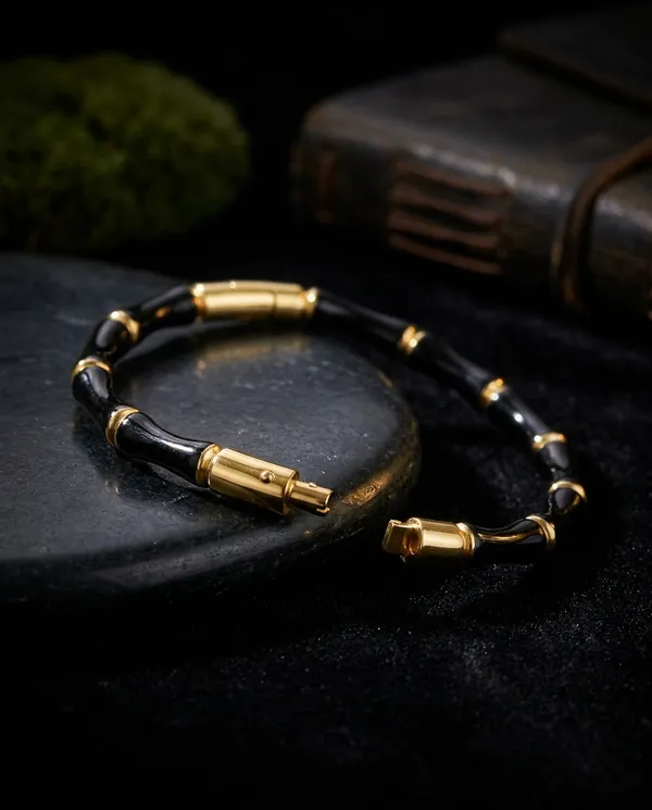 Black_And_Gold_Beaded_Bracelet_for_Men