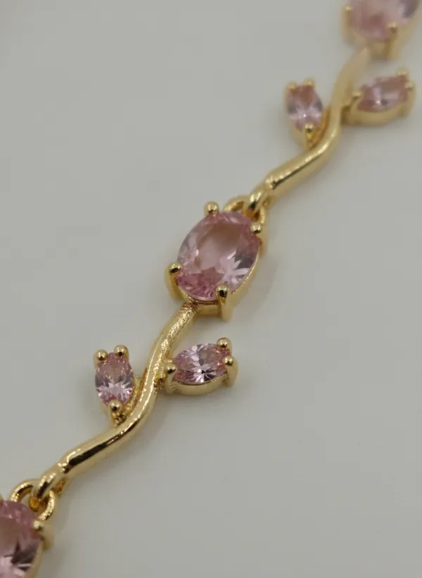 Gold-Tone_Stainless_Steel_Floral_Bracelet_for_Women