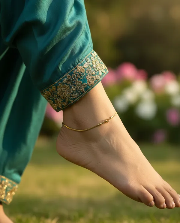 Gold_Tone_Chain_Anklet_for_Women